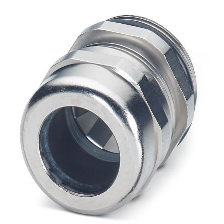 Phoenix Contact G-INSEC-M32-M68N-NCRS-S Series Silver Brass Cable Gland, M32 Thread, 14mm min., 21mm max., IP68 [1411191]; 286-1015