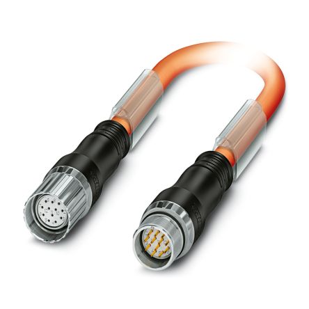 Phoenix Contact Straight Male 12 way Straight Female 12 way Connector, 10m [1619294]; 286-1034