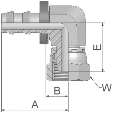 Parker Hydraulic Swivel 3/8 in Hose to M16 Female, 39C82-10-6B [39C82-10-6B]; 287-0391