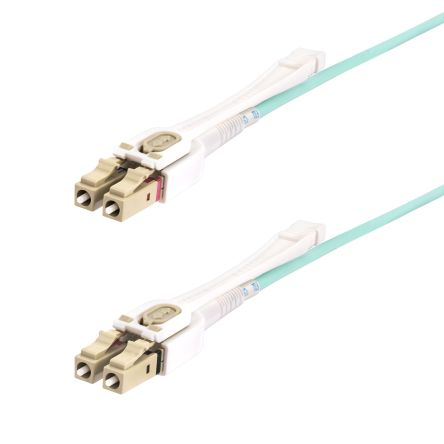 StarTech.com LC to LC Duplex Multi Mode OM4 Fibre Optic Cable, Light Blue, 4m [450FBLCLC4PP]; 287-3326