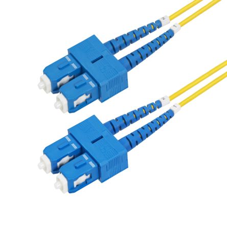 StarTech.com SC to SC Duplex Single Mode OS2 Fibre Optic Cable, Yellow, 2m [SMDOS2SCSC2M]; 287-3410
