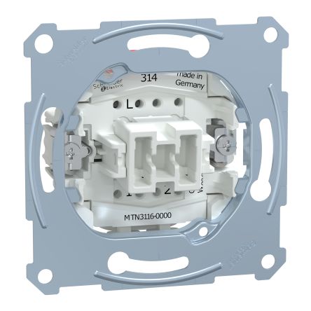 Schneider Electric Grey 1 Gang Plug Socket, 1 Pole Poles, 10A, Indoor, Outdoor Use [MTN3116-0000]; 287-5992