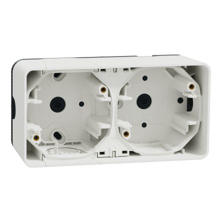 Schneider Electric White 2 Gang Plug Socket, Indoor, Outdoor Use [MUR39914]; 287-6008