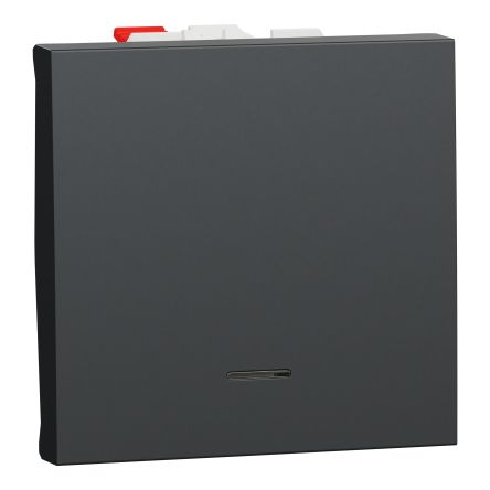 Schneider Electric Anthracite Rocker Switch, 2 Gang, New Unica [NU320354S]; 287-6020