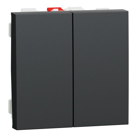 Schneider Electric Anthracite Rocker Switch, 2 Gang, New Unica [NU321354]; 287-6023