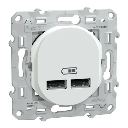 Schneider Electric White, 1 Gang, Ovalis C Series [S320407]; 287-6106