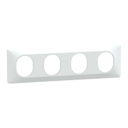 Schneider Electric White, 4 Gang, Ovalis C Series [S320708]; 287-6107