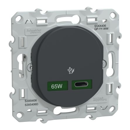 Schneider Electric Anthracite, 1 Gang, Ovalis C Series [S340406]; 287-6117