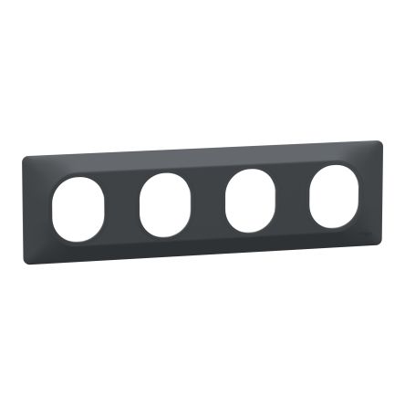 Schneider Electric Anthracite, 4 Gang, Ovalis C Series [S340708]; 287-6122