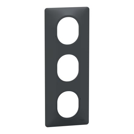 Schneider Electric Anthracite, 3 Gang, Ovalis C Series [S340726]; 287-6125