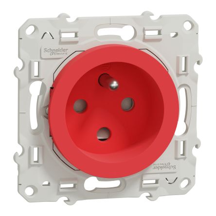 Schneider Electric Red, 1 Gang, Odace [S52009903]; 287-6138