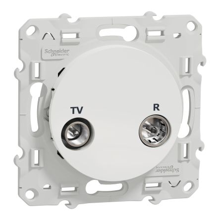 Schneider Electric White, 1 Gang, Odace [S520451]; 287-6140