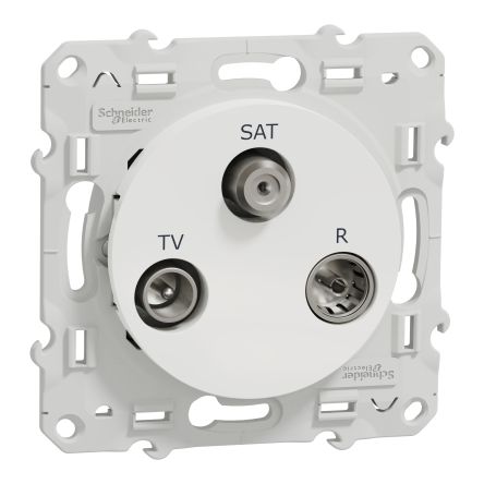 Schneider Electric White, 1 Gang, Odace [S520460]; 287-6142