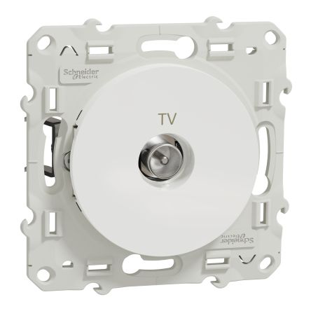 Schneider Electric White, 1 Gang, Odace [S525445]; 287-6181