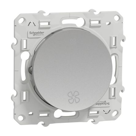 Schneider Electric Grey Rocker Switch, 2 Way, 1 Gang, Odace [S530233]; 287-6189