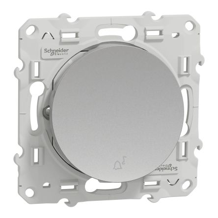 Schneider Electric Grey Push Button Light Switch, 1 Gang, Odace [S530246]; 287-6190