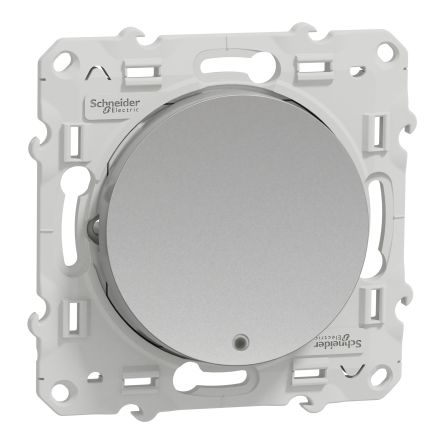 Schneider Electric Grey Rocker Switch, 2 Way, 1 Gang, Odace [S530263]; 287-6191