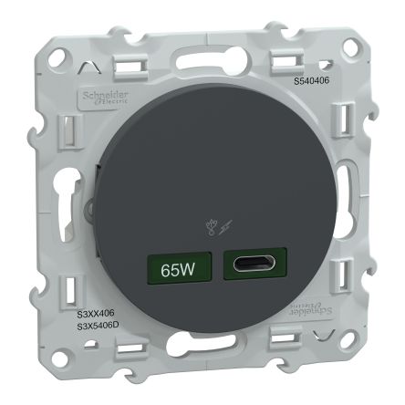 Schneider Electric Anthracite, 1 Gang, Odace [S540406]; 287-6211
