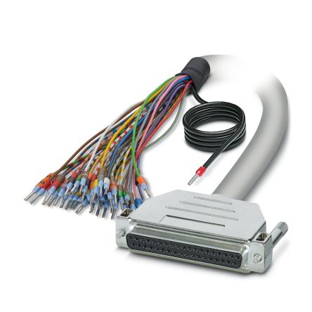 Phoenix Contact Unterminated to Straight Female 37 way 37 Pin D-sub Cable, 2m [2926263]; 287-7883