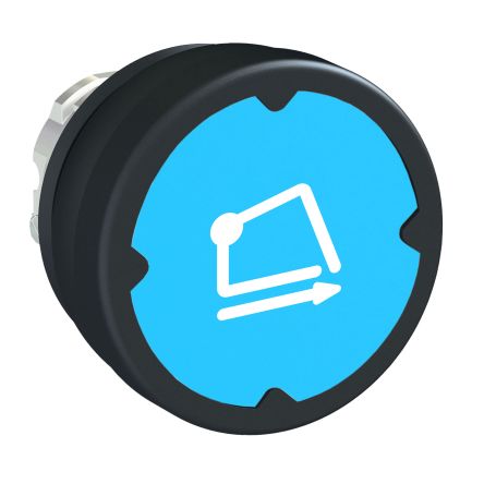 Schneider Electric Harmony XB4 Series Blue Spring Return Push Button Head, 22.5mm Cutout, IP66, IP69, IP69K [ZB4BC98005RA]; 288-1477