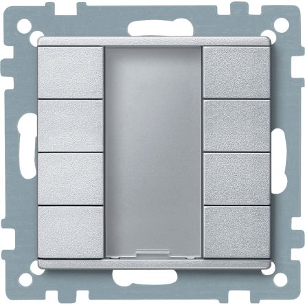 Schneider Electric Grey Push Button Light Switch, 4 Gang, MTN [MTN627860]; 288-2097