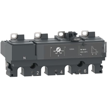 Schneider Electric, ComPacT MCCB 4P 125A, Fixed Mount [C166TM125]; 288-7181