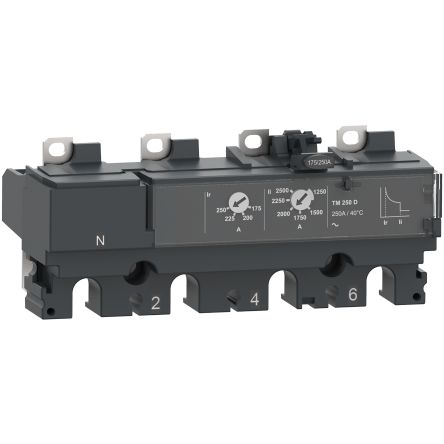 Schneider Electric, ComPacT MCCB 4P 250A, Fixed Mount [C256TM250]; 288-7184