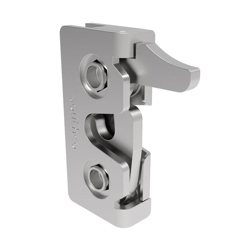 SOUTHCO Rotary Push-to-Close Latch, Micro Size, Two Stage, with Integrated Bumper, Hand Operated Trigger, 8-32 Thread, Stainless Steel, Passivated [R4-05-41-405-20]