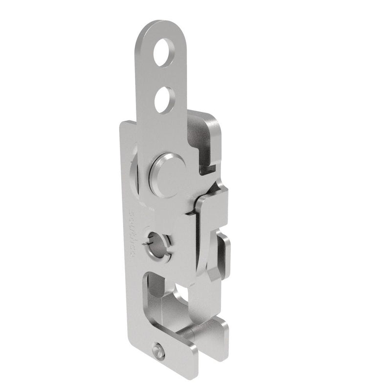 SOUTHCO Rotary Push-to-Close Latch, Small Size, Two Stage, In-Line Lever, 7.2 mm Through Hole, Stainless Steel, Passivate [R4-10-40-201-20]
