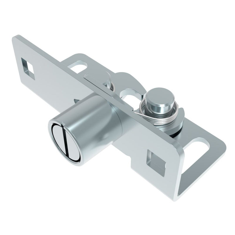 SOUTHCO Rotary Push-to-Close, Medium Size, Single Stage, Tool Actuated with Slotted Recess, Steel, Zinc Plate-Bright chromate, Bright [R4-15-10-000-10]