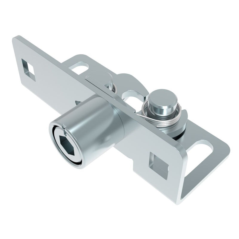 SOUTHCO Rotary Push-to-Close, Medium Size, Single Stage, Tool Actuated with 8 mm Hex Recess, Steel, Zinc Plate-Bright chromate, Bright [R4-15-10-010-10]