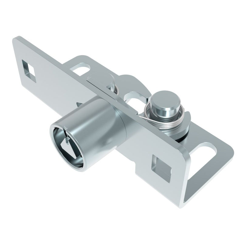 SOUTHCO Rotary Push-to-Close, Medium Size, Single Stage, Tool Actuated with 8 mm Triangle, Steel, Zinc Plate-Bright chromate, Bright [R4-15-10-030-10]