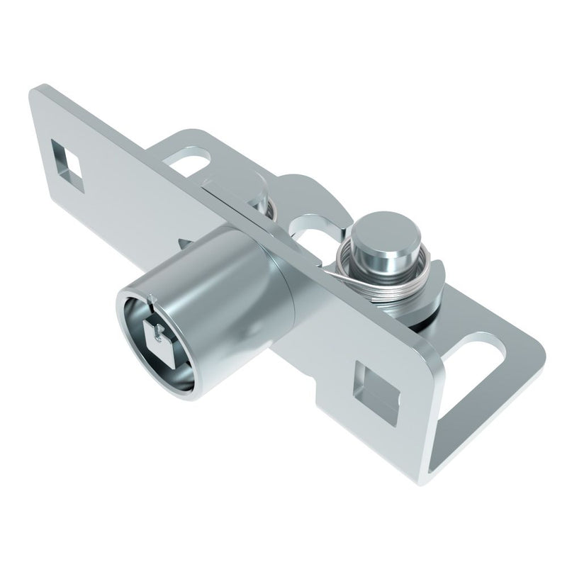 SOUTHCO Rotary Push-to-Close, Medium Size, Single Stage, Tool Actuated with 7 mm Square, Steel, Zinc Plate-Bright chromate, Bright [R4-15-10-040-10]