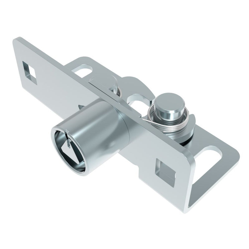 SOUTHCO Rotary Push-to-Close, Medium Size, Single Stage, Tool Actuated with 9 mm Triangle, Steel, Zinc Plate-Bright chromate, Bright [R4-15-10-150-10]