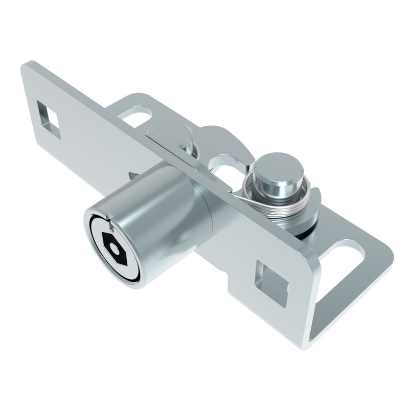 SOUTHCO Rotary Push-to-Close, Medium Size, Single Stage, Tool Actuated with Bellcore Electronics, Steel, Zinc Plate-Bright chromate, Bright [R4-15-10-190-10]