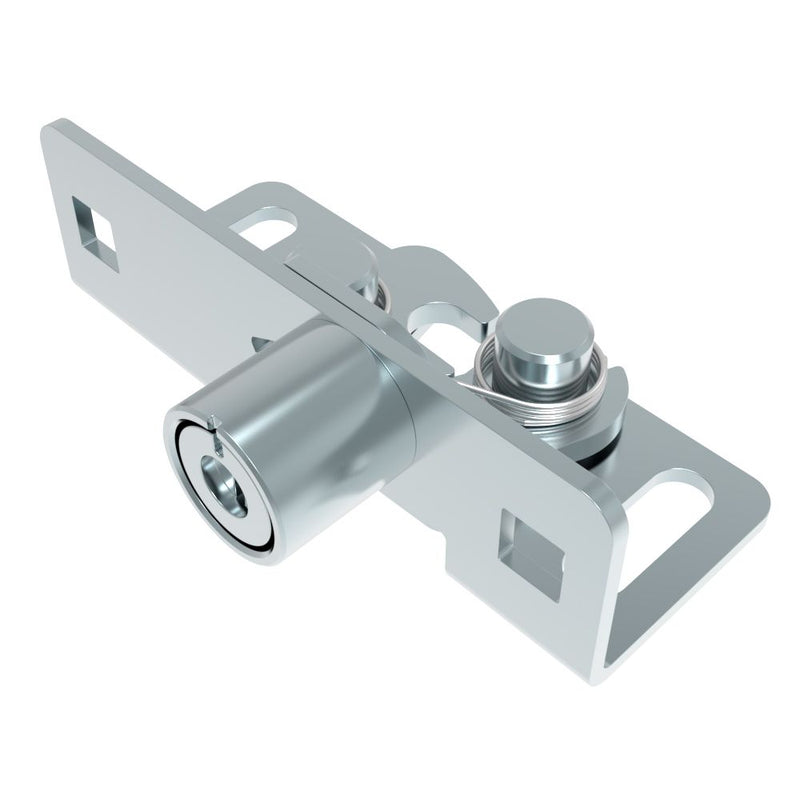 SOUTHCO Rotary Push-to-Close, Medium Size, Single Stage, Tool Actuated with Recessed Slot (Tamper Resistant), Steel, Zinc Plate-Bright chromate, Bright [R4-15-10-210-10]