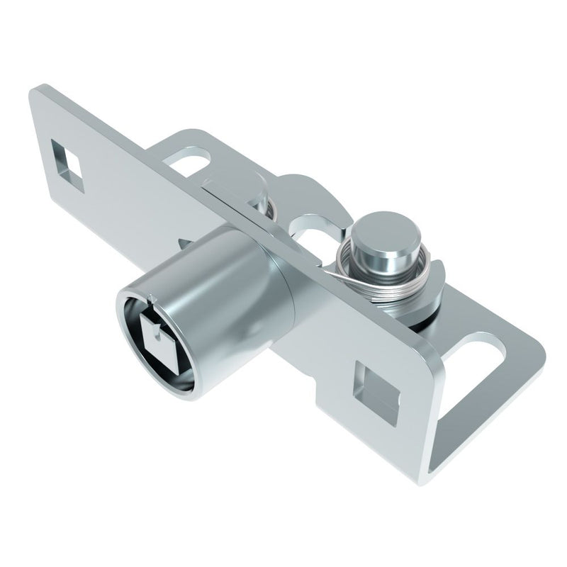 SOUTHCO Rotary Push-to-Close, Medium Size, Single Stage, Tool Actuated with Railway Standard, Steel, Zinc Plate-Bright chromate, Bright [R4-15-10-220-10]