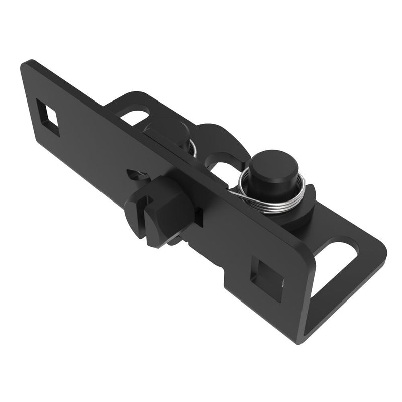 SOUTHCO Rotary Push-to-Close, Medium Size, Single Stage, Tool Actuated with 11 mm Slotted Hex Head, Steel, Zinc Nickel, Black [R4-15-10-260-15]