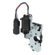 SOUTHCO Rotary Push-to-Close Latch, Heavy Duty Size, Two Stage, 12 V Electronic Actuation with Switch, Perpendicular Lever, 7.2 mm Through Hole, Steel, Zinc Plate, Bright chromate [R4-50-40-1EC1-10]