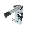 SOUTHCO Push-to-close Rotary Latch, Heavy Duty Size, Two Stage, Pre-loaded Hand Lever, Dual Trigger, Hand / Bottom Cable, Rod, 1/4-20 Thread, Steel, Zinc Plate, Bright Chromate [R4-50-41-4A51-10]