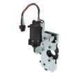 SOUTHCO Rotary Push-to-Close Latch, Heavy Duty Size, Two Stage, 12 V Electronic Actuation with Switch, Perpendicular Lever, 1/4-20 Thread, Steel, Zinc Plate, Bright chromate [R4-50-41-1EA1-10]