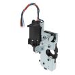 SOUTHCO Rotary Push-to-Close Latch, Heavy Duty Size, Two Stage, 12 V Electronic Actuation with Switch, Perpendicular Lever, 1/4-20 Thread, Steel, Zinc Plate, Bright chromate [R4-50-41-1EB1-10]