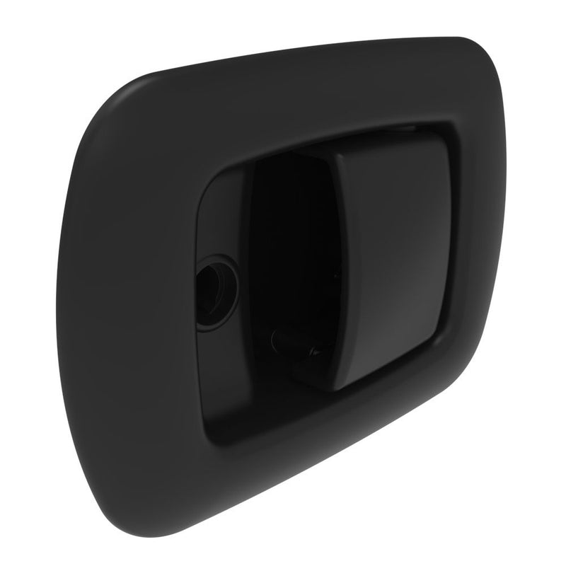 SOUTHCO Rotary Push-to-Close Latch, Paddle Actuated, Single Stage, Key Locking, Black Powder Coat Handle [R4-81-691-50]