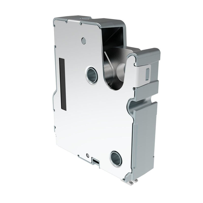 SOUTHCO Electronic Rotary Push-to-Close Latch, Delayed Relock, With Door and Latch Status Switch, No Connector, Thru Hole Thread, Aluminum Housing, Individually Packaged [R4-EM-9P35-150]