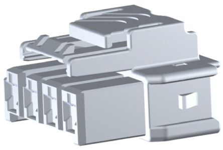 TE Connectivity, Power Triple Lock Male Connector Housing, 6mm Pitch, 4 Way, 1 Row [1-1971773-4]; 782-4320