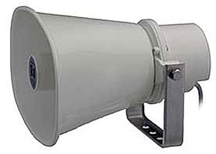 TOA SC-615M 15W White Horn Speaker, 280 Hz → 12.5 kHz, 330 Ω, 670 Ω, IP65 [SC-615M]; 809-1111
