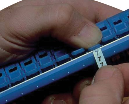 Panduit Cable Marker, White, Pre-printed "0 → 9" [PMD-0-9]; 845-7312