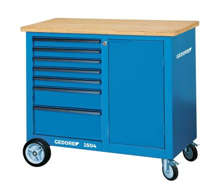 Gedore 1504 Portable Steel Workbench, 1000kg Max Load, 985mm x 1100mm x 550mm [6622830]; 847-7916