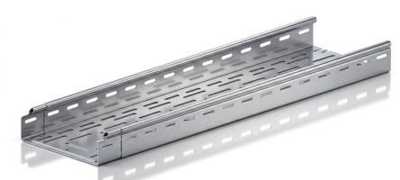 RS PRO Self-coupling Light Duty Tray, Sendzimir Galvanised Steel 3m x 300 mm x 60mm [0]; 901-3998