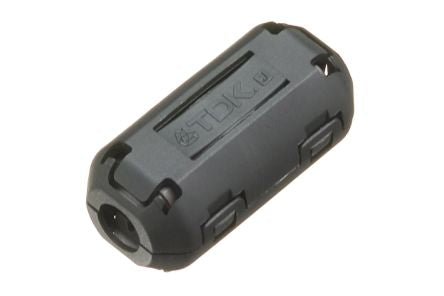 TDK Openable Ferrite Sleeve, 12.8 Dia. x 25mm, Apertures: 1, Diameter 5mm [ZCAT1325-0530A-BK]; 916-4311